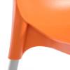 Стул Tetchair Genius (mod 75) 21875 оранжевый, ножки хром, металл, пластик фото 6