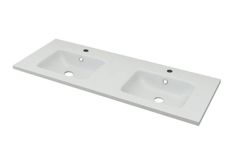 Раковина Cezares 50211 с двумя чашами, Bianco, 121x46