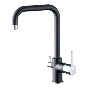 Смеситель для кухни Rivelato Tovel 9025208 с подключением фильтра, антрацит, хром