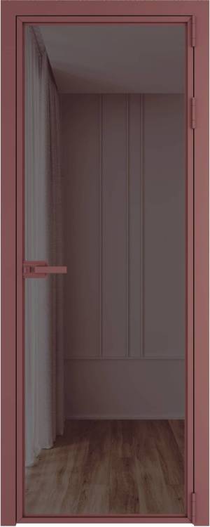 Межкомнатная дверь Profil Doors 1 AX цвет профиля Красный антрацит, стекло безопасное 6 мм золотистая бронза 600x2000