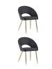 Набор из 2 стульев Stool Group Кензи KENZIE PU GREY X2 темно-серый, экокожа
