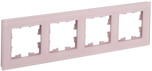 Рамка 4-постовая IEK Brite BR-M42-G-31-K14 розовый матовый