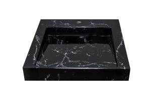 Раковина Stella Polar Берта SP-00001403 черный мрамор, 60x55