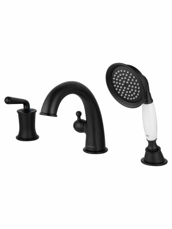 Смеситель на борт ванны Wonzon & Woghand WW-88659008-MB черный матовый