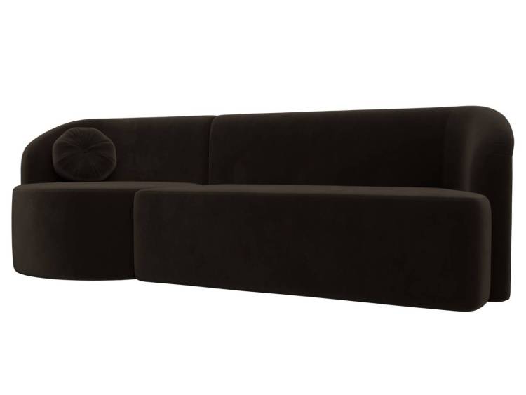 Прямой диван Лига Диванов Лига-027 119547L коричневый, левый угол