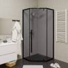 Душевой уголок Cerutti Spa C3AB черный алюминий, серое стекло фото 4