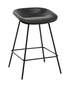 Стул полубарный Stool Group Фуриоса AV 461-Pbl-9005(PP) черный, экокожа
