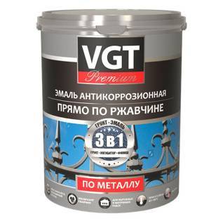 Грунт-эмаль 3 в 1 по ржавчине акриловая антикоррозионная VGT PREMIUM ВД-АК-1179 тепло-серая 2.5 кг