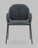 Стул Stool Group Моллек AV 338-F83-9005 темно-серый, букле, с подлокотниками фото 2