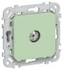 ТВ-розетка проходная тип M IEK Flite FI-A13-P-K93 фисташковый