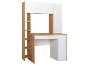 Стол компьютерный Моби Комфорт 12.71 Дуб Золотой CRAFT, Белая Аляска