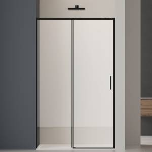 Душевая дверь в нишу Vincea Soft 2 VDS-3SO2100CLB профиль черный, стекло прозрачное, 100x200