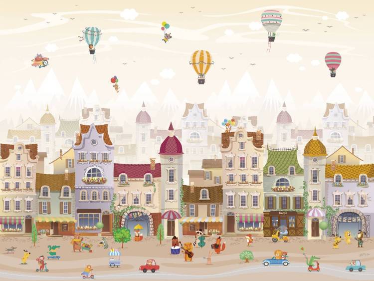 Фреска Ortograf Little friends 34346 Счастливый городок Флорентина Суперфасад FFSO