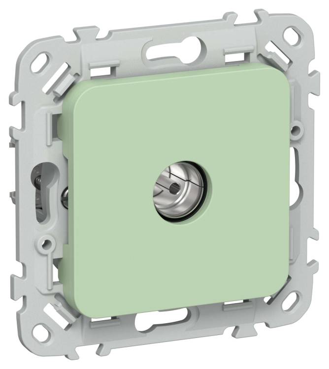 ТВ-розетка проходная тип M IEK Flite FI-A13-P-K93 фисташковый