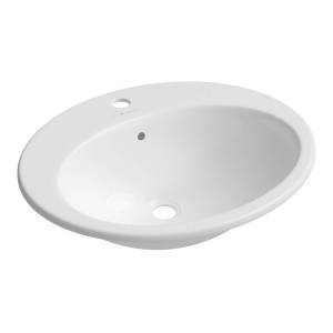 Раковина Aqueduto Inserto INS0310 55 см, белая глянцевая