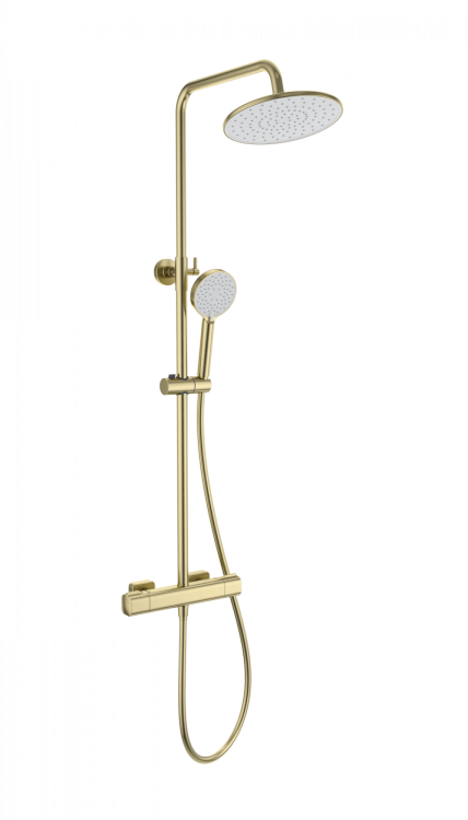 Душевая стойка Wonzon & Woghand WW-B3051-A-BG с термостатом, золото