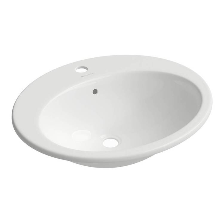 Раковина Aqueduto Inserto INS0310 55 см, белая глянцевая