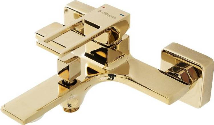 Смеситель для ванны с душем BelBagno Luce LUC-VAS-ORO