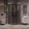 Душевой уголок Grossman Cosmo 300.K33.02.9090.21.10 профиль черный матовый, стекло тонированное, 90x90x195 фото 3