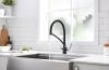 Смеситель для кухни Paulmark Siegen Si213111-BLM с гибким изливом, черный фото 3