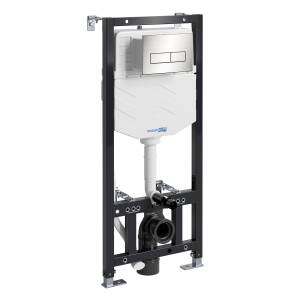 Система инсталляции для унитазов Wasserkraft Aller 10TLT.010.ME.BN03 клавиша никель