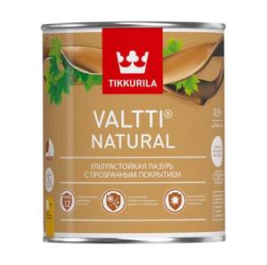 TIKKURILA VALTTI NATURAL лазурь ультрастойкая с прозрачным покрытием, полуглянцевая (9л)