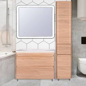 Мебель для ванной Style Line Атлантика 100 Люкс Plus, напольная, ясень перламутр