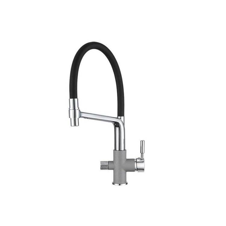 Смеситель для кухни Granula GR-0075, АЛЮМИНИУМ