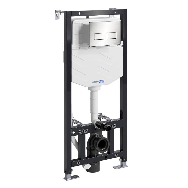 Система инсталляции для унитазов Wasserkraft Aller 10TLT.010.ME.BN03 клавиша никель