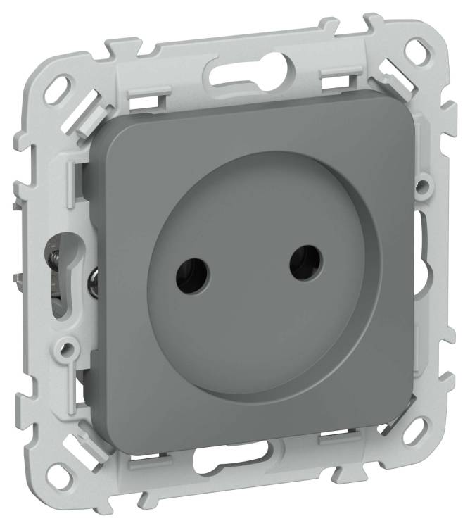 Розетка 1-местная IEK Flite FI-R10-10-1-K80 мокрый асфальт