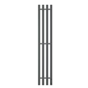 Полотенцесушитель электрический Apextermo Луна LN10113GF с крючками, графит металлик, 110x18