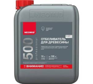 NEOMID 500 ОТБЕЛИВАТЕЛЬ для древесины, отбеливающий и очищающий, концентрат 1:1 (5кг)