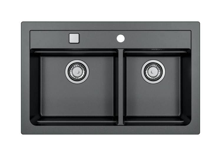 Мойка кухонная Alveus Granital Atrox 50 1132002 Carbon - G91 с сифоном, 79x50