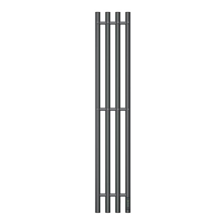 Полотенцесушитель электрический Apextermo Луна LN10113GF с крючками, графит металлик, 110x18