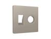Лицевая панель для компьютерной/телефонной розетки+TV розетки Ambrella Volt Alfa AP3725 серо-бежевый матовый