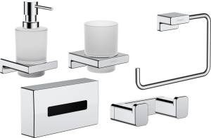 Набор Hansgrohe AddStoris аксессуаров для ванной, 5 предметов, хром