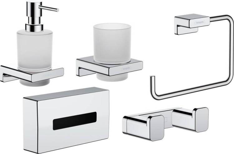 Набор Hansgrohe AddStoris аксессуаров для ванной, 5 предметов, хром