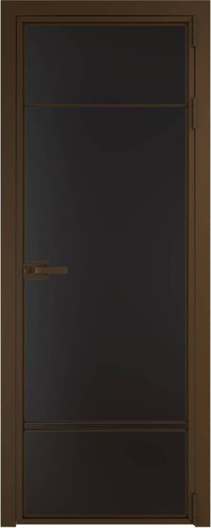 Межкомнатная дверь Profil Doors 4 AX цвет профиля Деорэ, стекло безопасное 6 мм монохром черный 800x2000