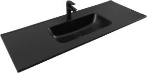 Раковина Aquanet Flat 120 329258 черный матовый, 120x46.5