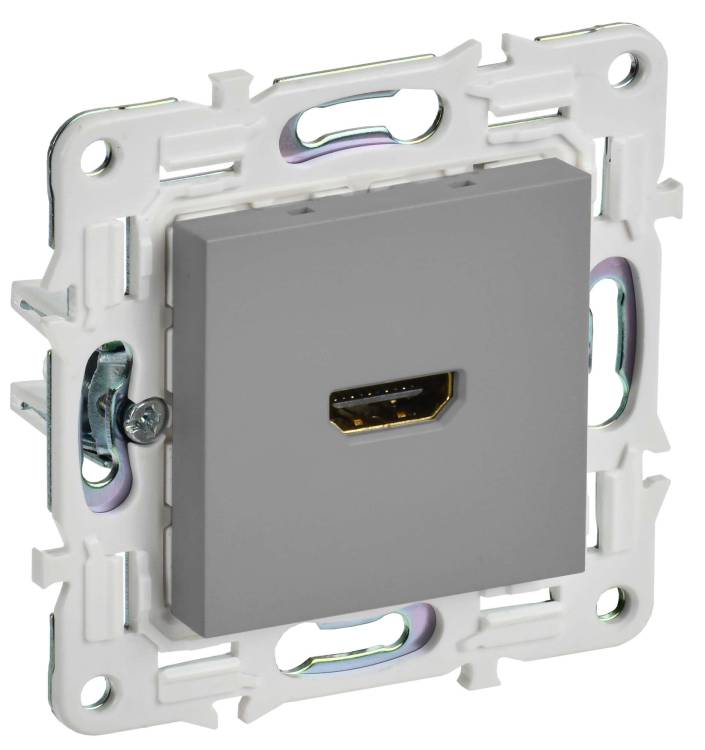 Розетка HDMI IEK Skandy SK-H10-K03 серый
