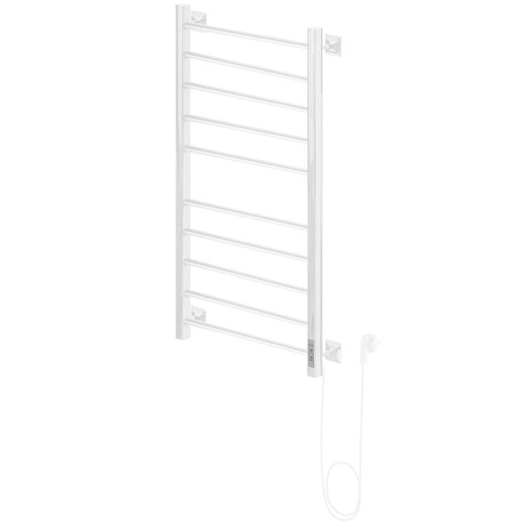 Полотенцесушитель электрический Ника Step-3 100/50 RAL9016 правый тэн, белый матовый