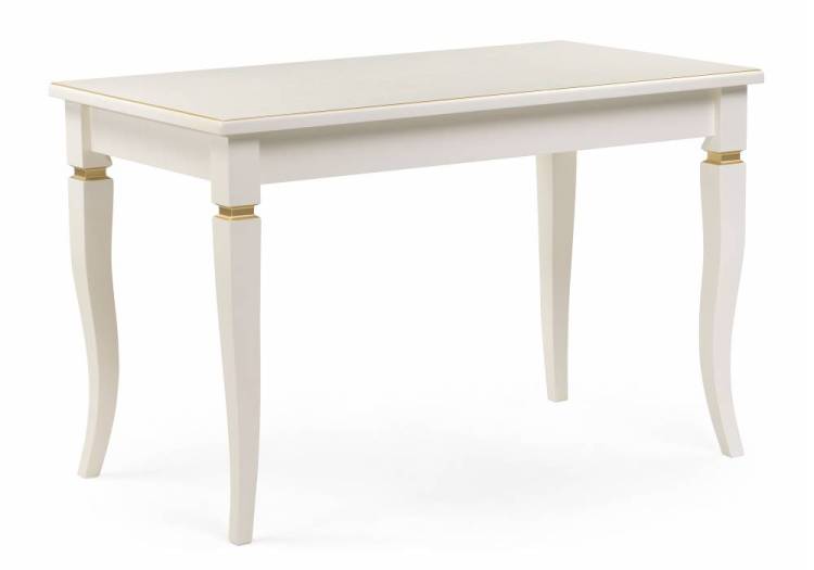 Стол Woodville Лорентайн 618702 слоновая кость, золото 120x68x76.5