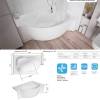Акриловая ванна Marka One Ergonomika 01эрг17511п 158-175x110 R фото 5