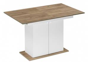 Стол Woodville Carla 621111 белый, крафт золотой 118(150)x72.5x75.5