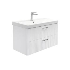 Тумба с раковиной Comforty Ангара-90П 00-00017872 подвесная, белый матовый