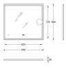 Зеркало Kerama Marazzi Tecno TE.mi.90.1 c LED 90 с макро линзой, с подсветкой, с функцией антизапотевание, белый глянцевый фото 2