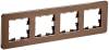 Рамка 4-постовая IEK Brite BR-M42-M-21-K30 коричневый