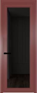 Межкомнатная дверь Profil Doors 1 AGP цвет профиля Красный антрацит, стекло безопасное 6 мм черное тонированное 600x2000
