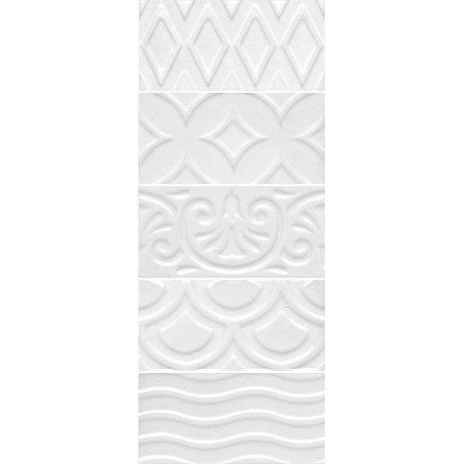 Керамическая плитка Kerama Marazzi Авеллино 16017 Белый Структура Mix 7.4x15