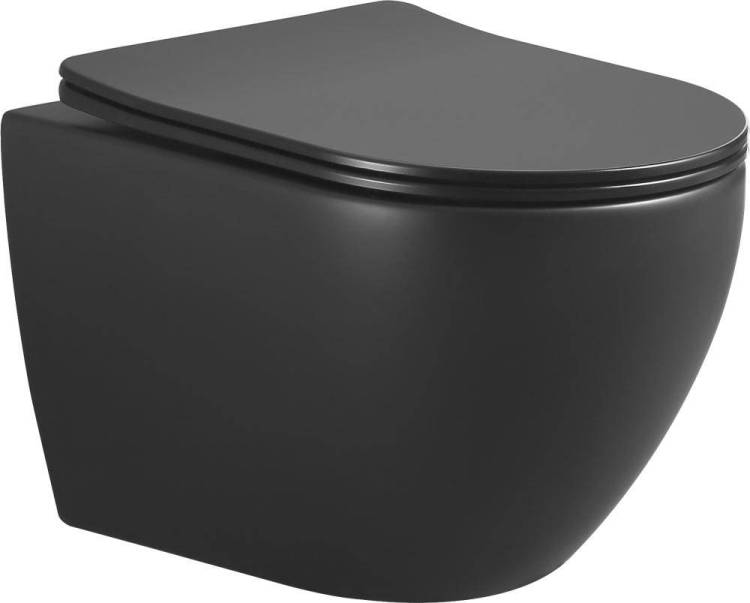 Чаша для унитаза подвесного Boheme Nero 961/2 безободковый